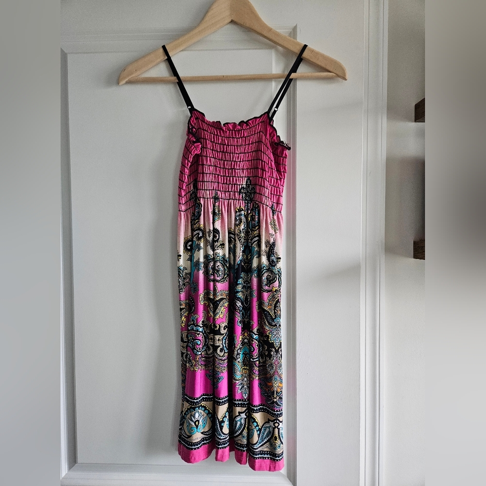 Lipstick Boutique Pink and Black Ruched Tank Top